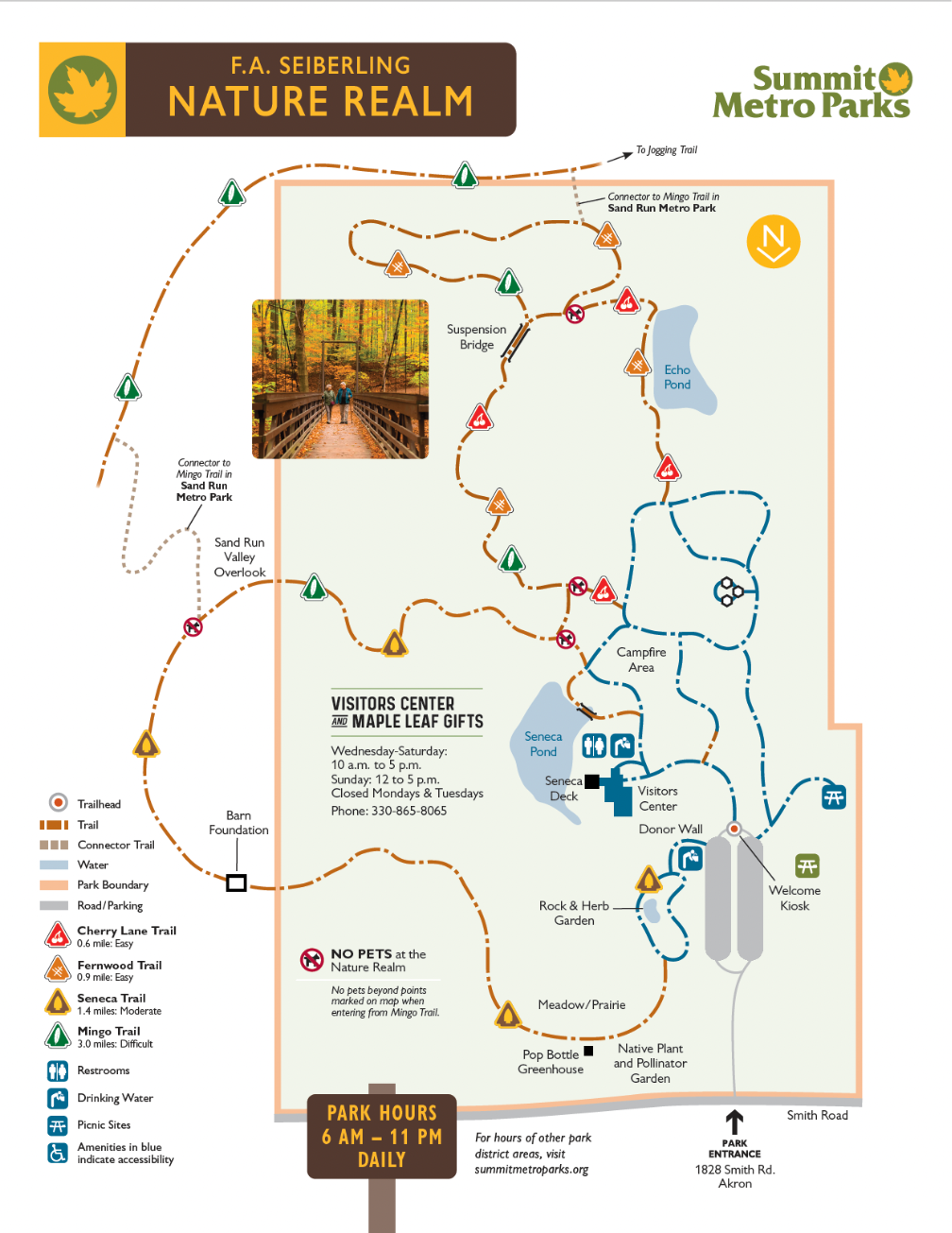 F.A. Seiberling Nature Realm Map
