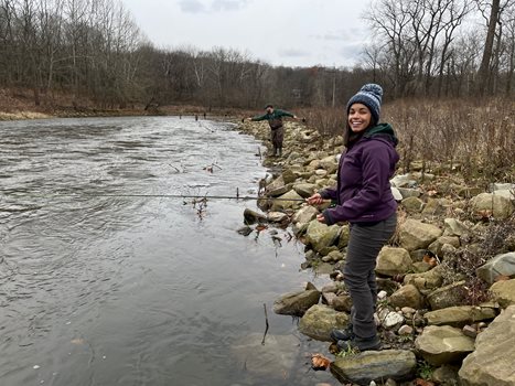 fly fishing in Cuyahoga River