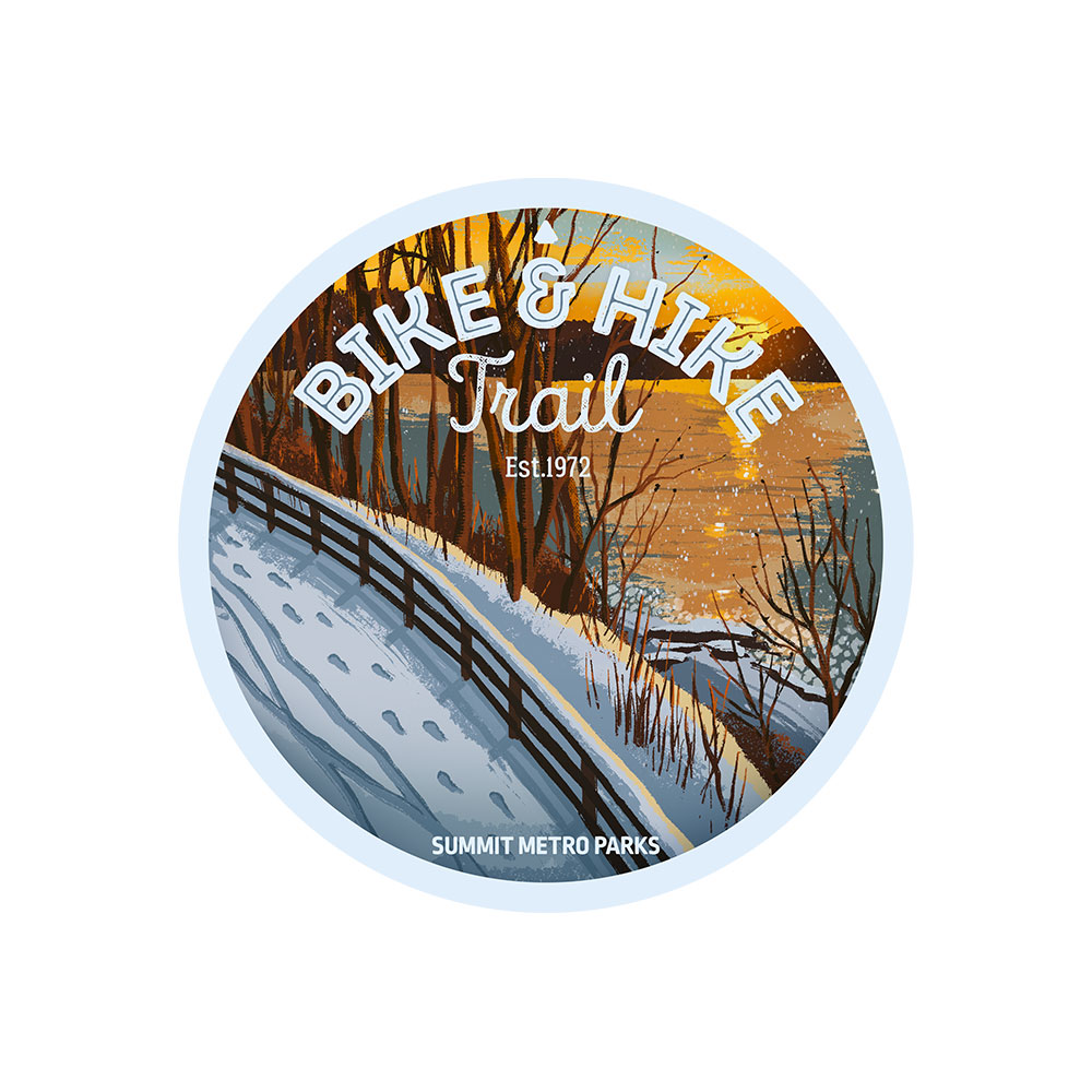 Bike and Hike Sticker