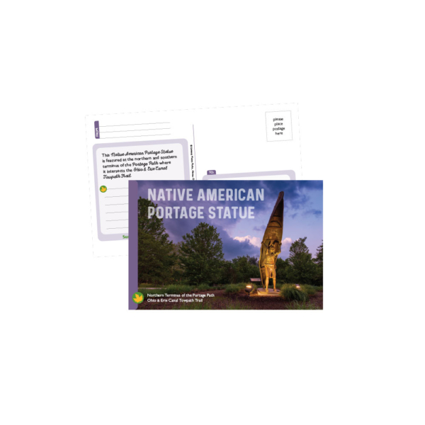 Portage Path Statue Postcard