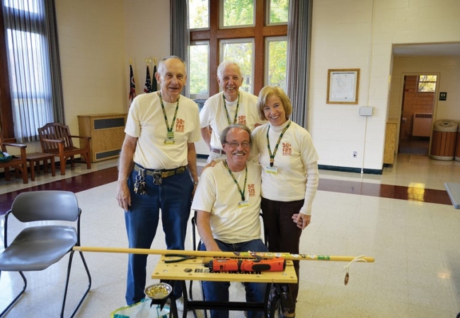 A group photo of four Hiking Spree Shield Assistance volunteers.