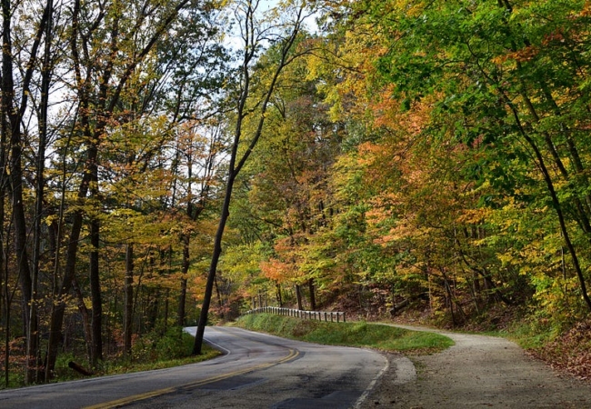 Sand Run Parkway and the Jogging Trail through Sand Run Metro Park.