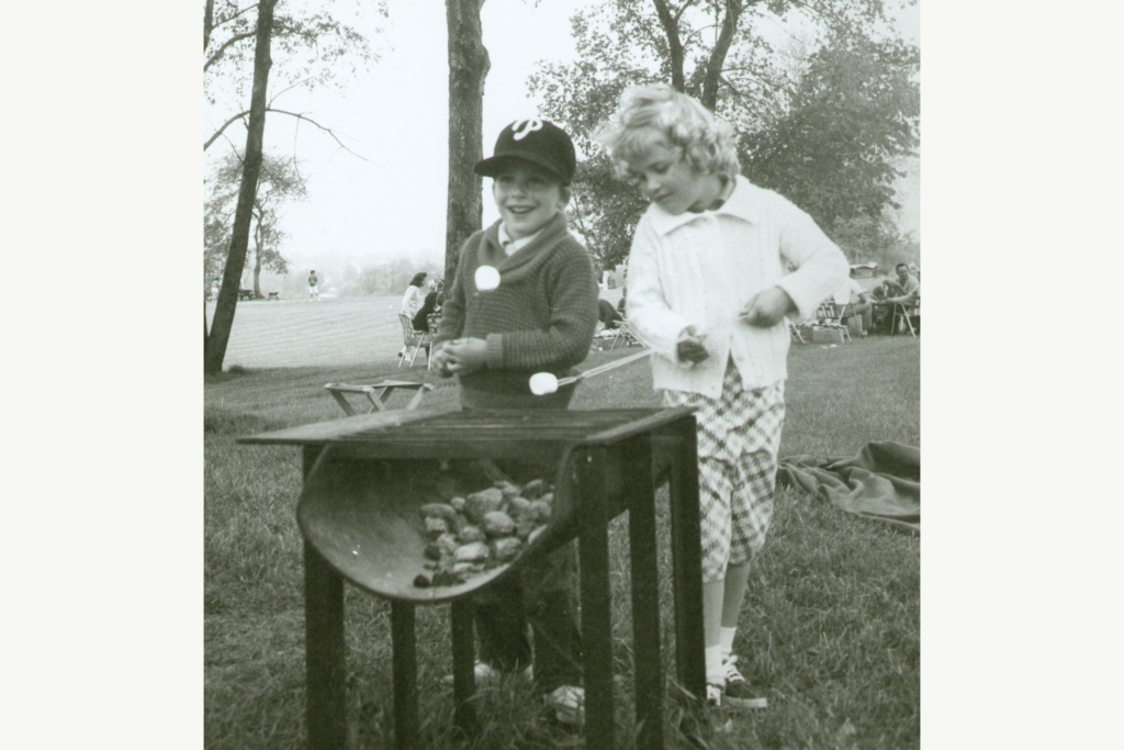 Kids roasting marshmallows at Firestone Metro Park in June 1963