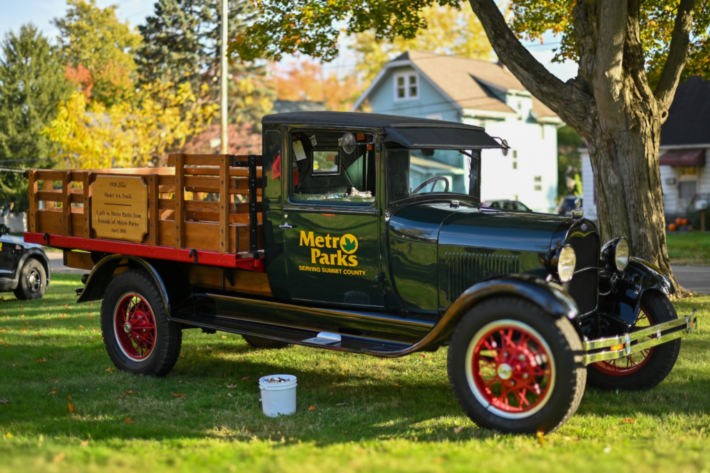 SMP's Model AA truck on display at Goodyear Heights Metro Park during Truck-or-Treat event