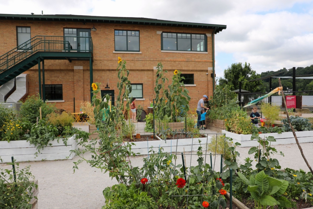 community garden behind Summit Lake Nature Center
